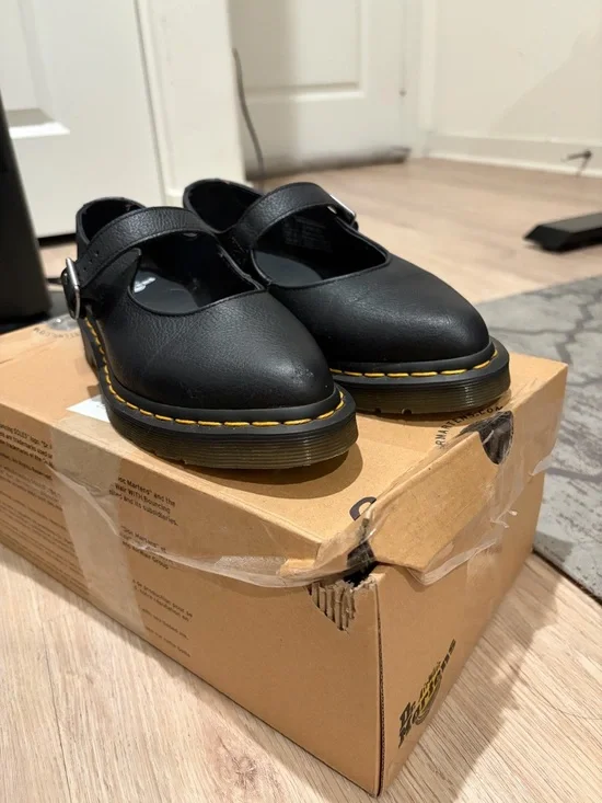 Dr. Martens Black Leather Mary Jane Elphie - Picture 2 of 5